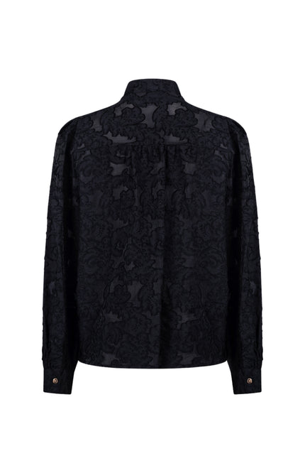 Blouse Anissa Tie Black NKF02106