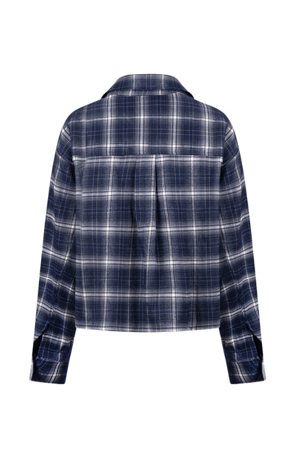 Blouse Macy Check Navy Offwhite NKF02263