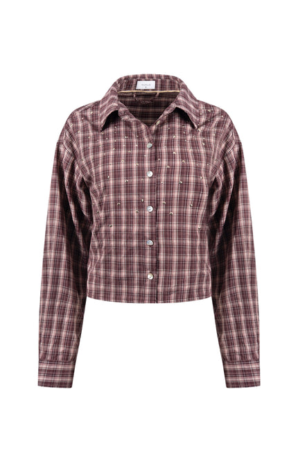 Blouse Macy Check Cherry Rose NKF02260
