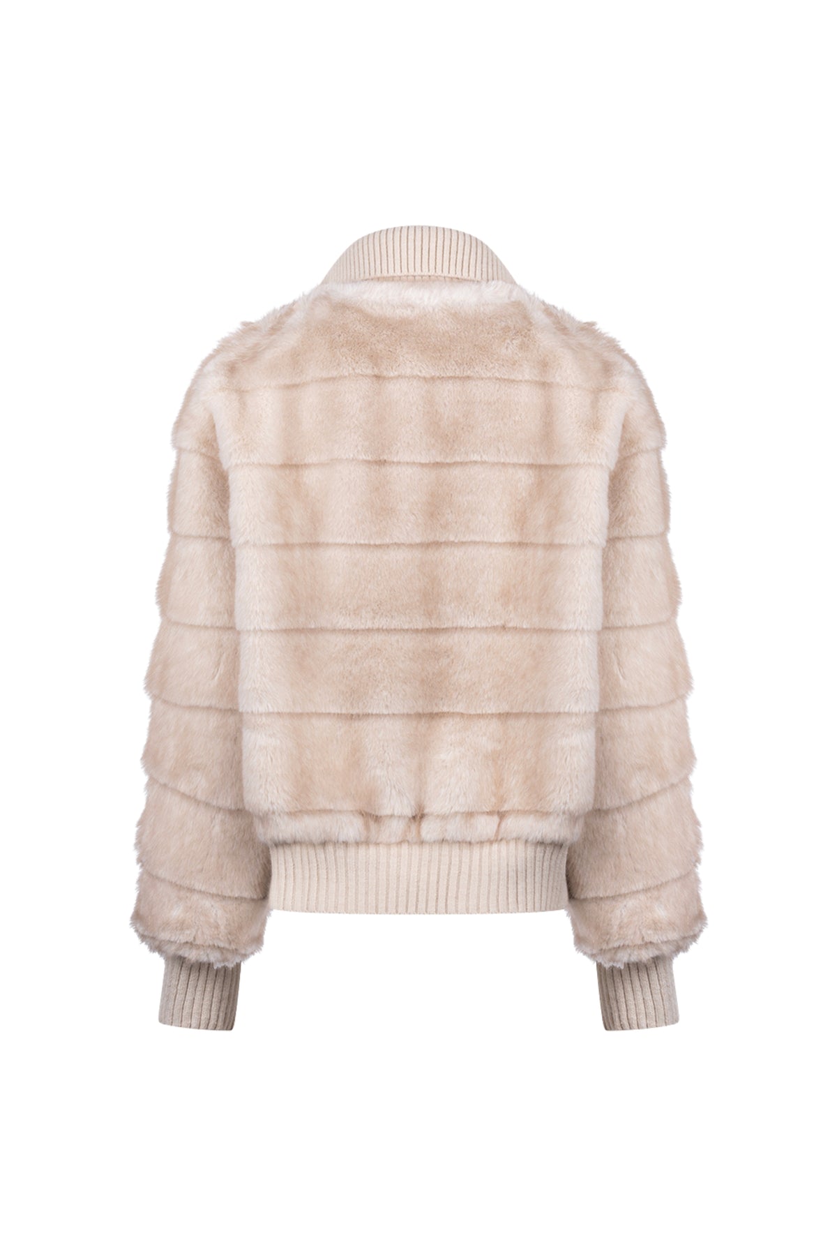 Donkerblauwe Manuela Sand jacket voor dames van Nukus, met ritssluiting en capuchon, getoond op een model.