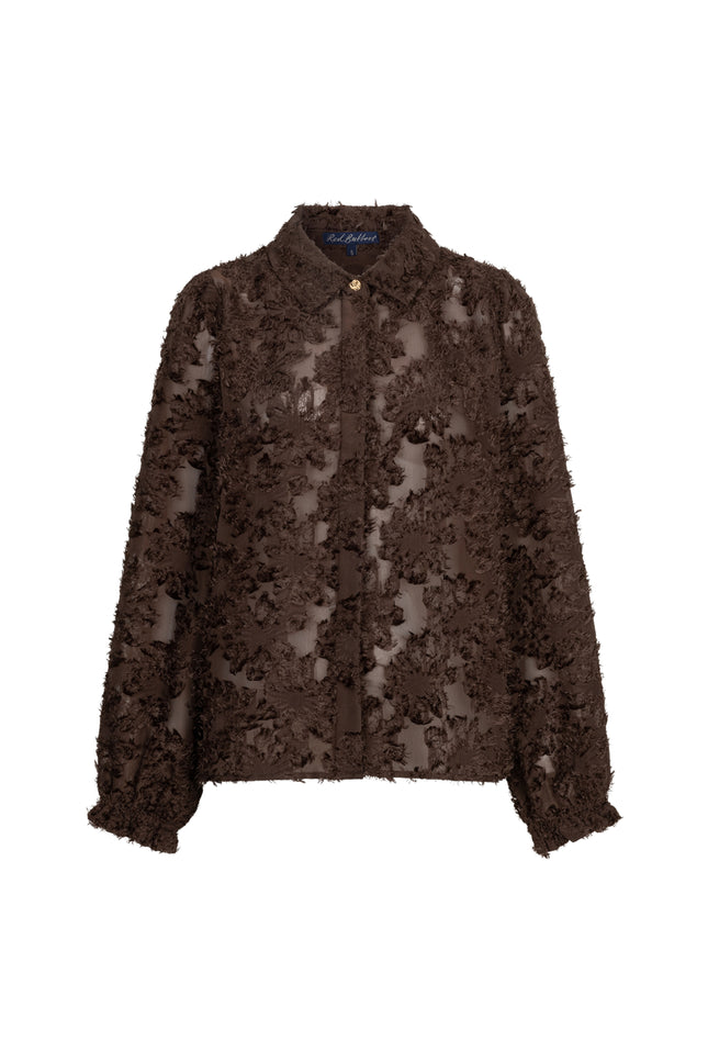 Blouse Fringes Brown SRB5010