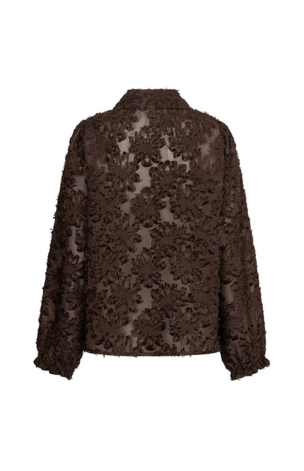 Blouse Fringes Brown SRB5010
