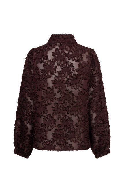 Blouse Fringes Burgundy SRB5010
