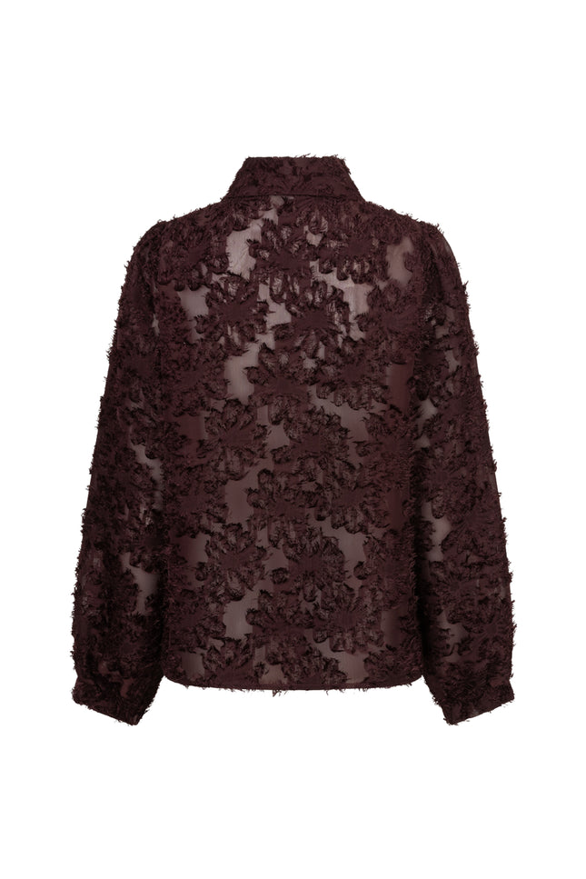 Blouse Fringes Burgundy SRB5010