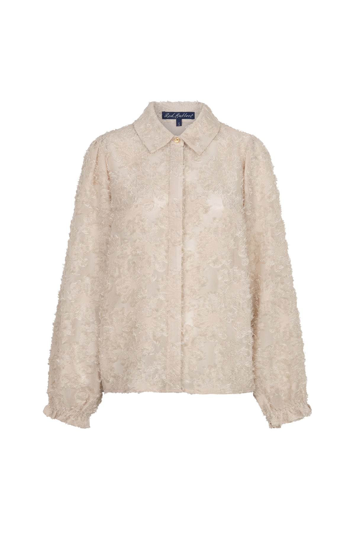 Blouse met franjes en stenen van Red Button, modieus en elegant, zichtbaar met details op de voorkant.