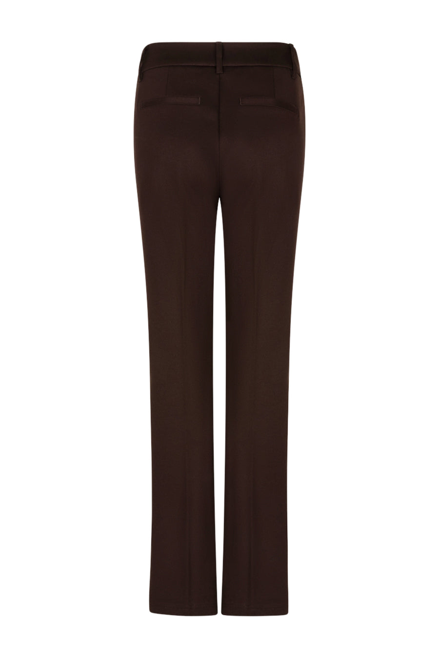 Bruine broek van Red Button Bibette Punta Espresso SRB5019A L31, getoond met een ontspannen pasvorm en ritsdetails.