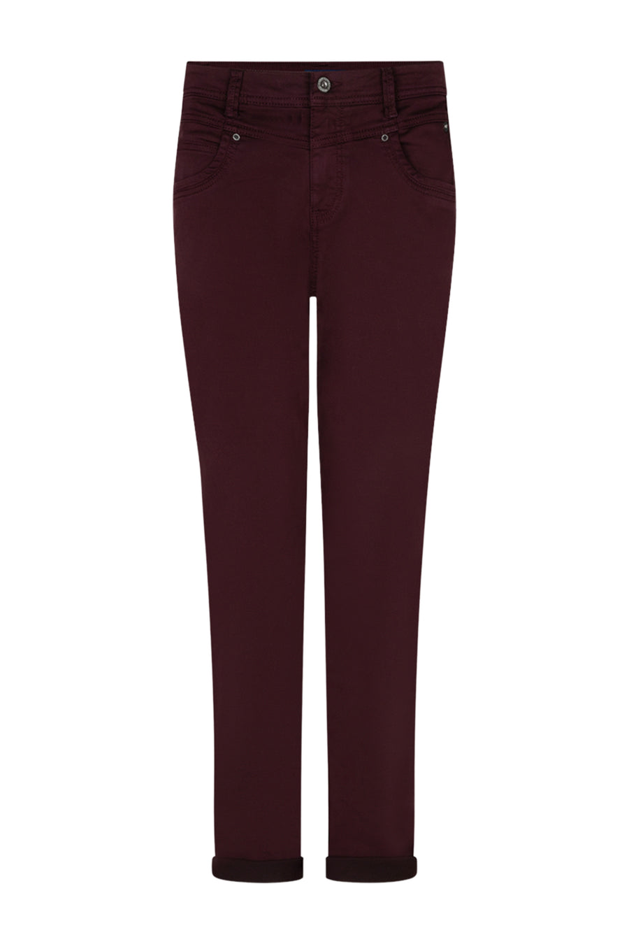 Lichte burgundy relax jogbroek van Red Button, zachte stof, comfortabele pasvorm en elastische taille, geschikt voor casual dragen.