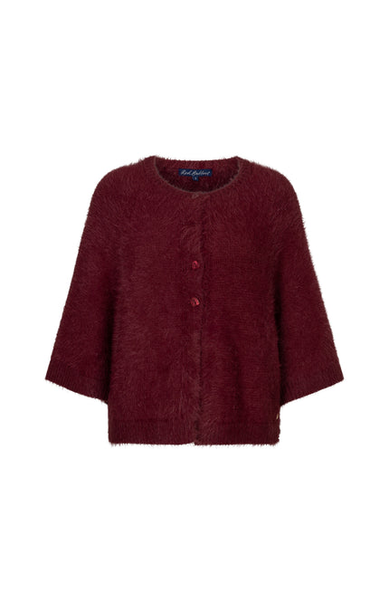 Vest Fuzzy Poncho Dark Berry SRB5034