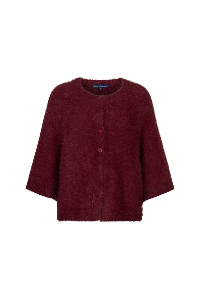Vest Fuzzy Poncho Dark Berry SRB5034