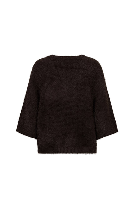 Vest Fuzzy Poncho Espresso SRB5034