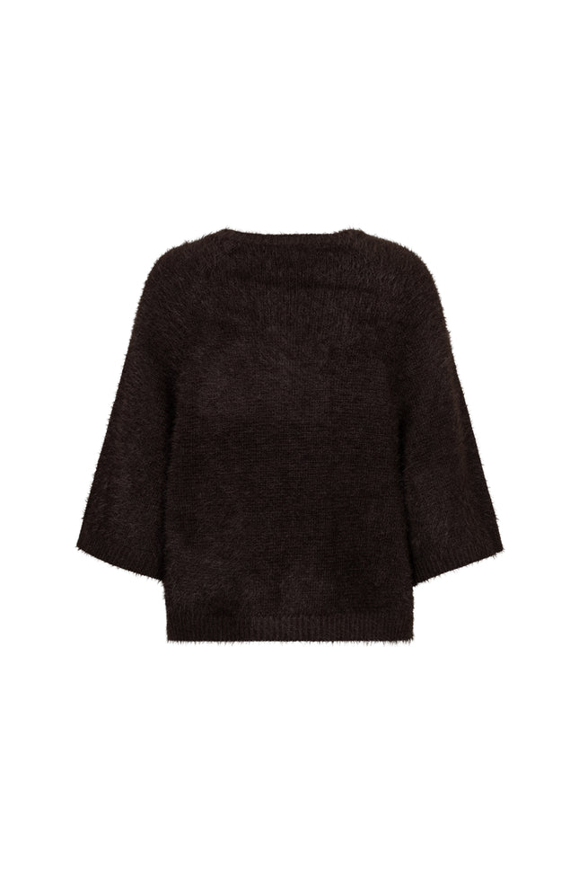 Vest Fuzzy Poncho Espresso SRB5034