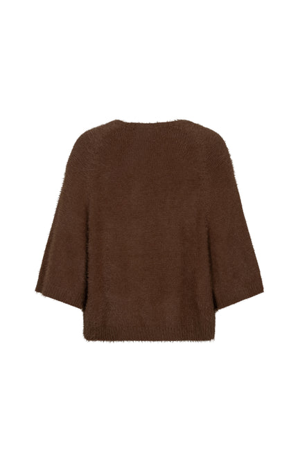 Vest Fuzzy Poncho Praline SRB5034