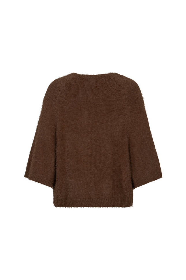 Vest Fuzzy Poncho Praline SRB5034