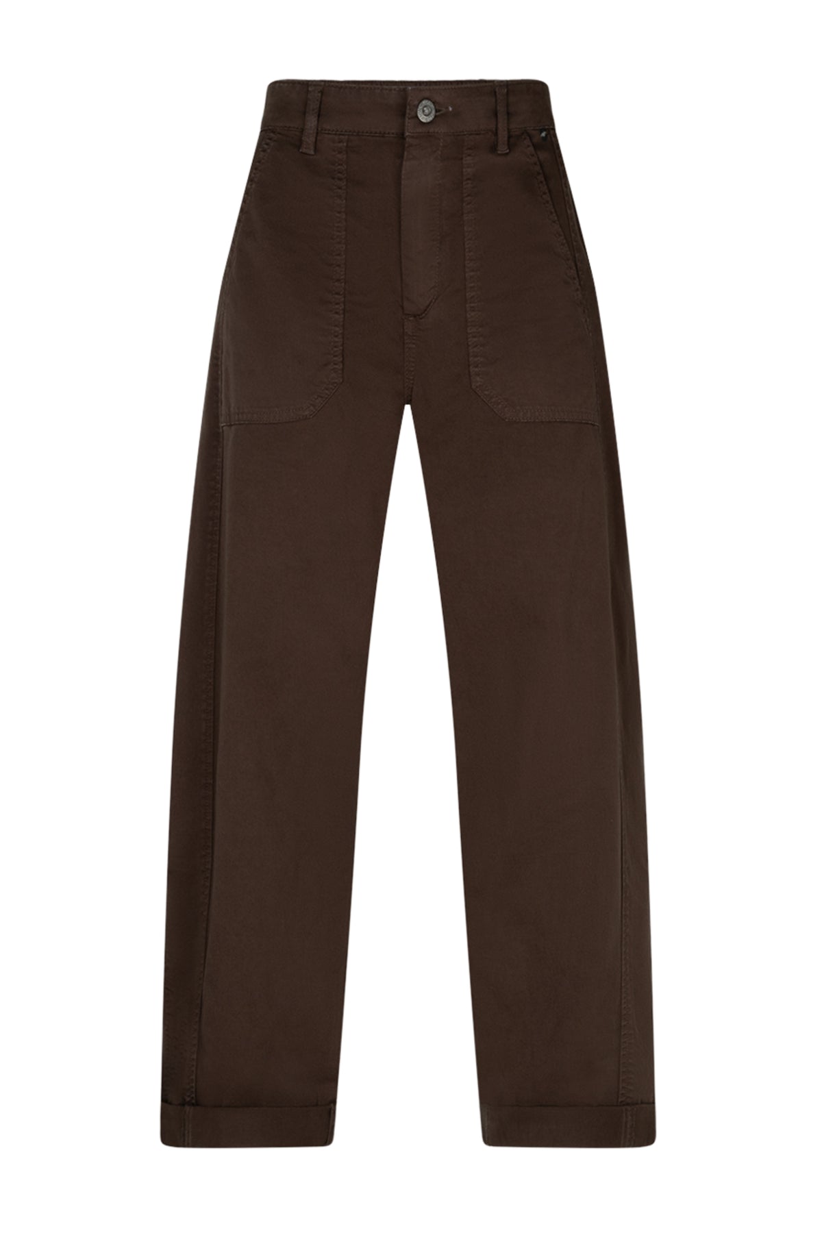 Lichte rode broek Margot Fine Twill van Red Button, met comfortabele pasvorm en modieus ontwerp, op mannequin gedragen.