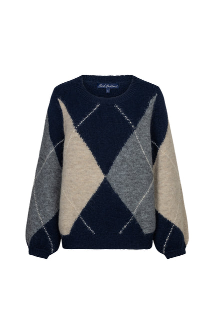 Sweater Argyle Indigo SRB5067