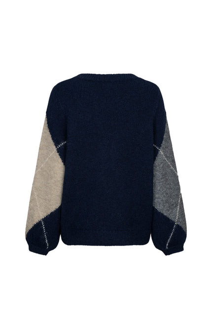 Sweater Argyle Indigo SRB5067