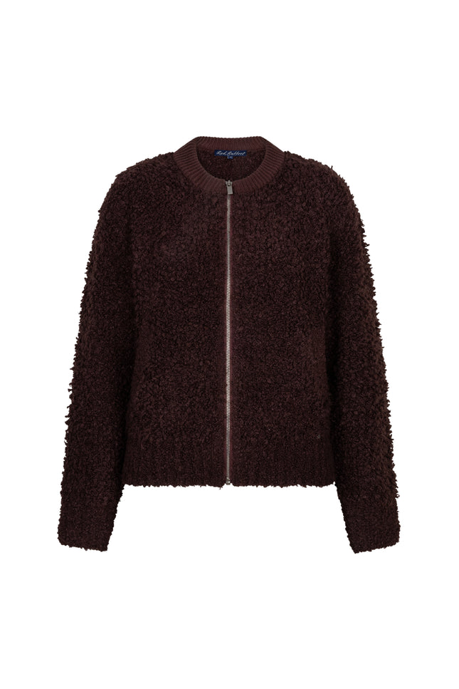 Bomber Knit Boucle Burgundy SRB5073