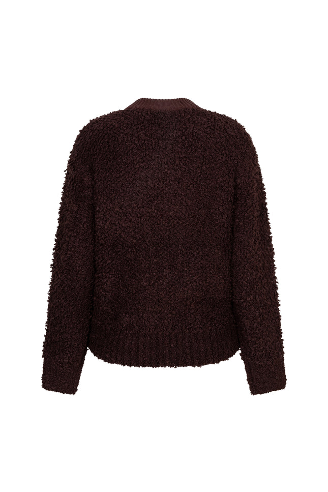 Bomber Knit Boucle Burgundy SRB5073