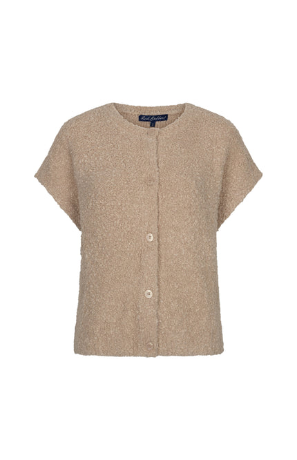 Top Sleeveless Knit Boucle Latte SRB5074