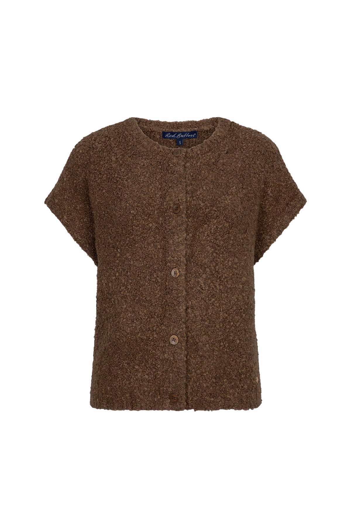 Zomer top zonder mouwen van gebreide boucle stof door Red Button, licht en stijlvol voor casual draagstijl.