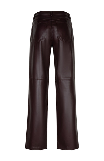 Broek Colette Faux Leather Burgundy SRB5077 L33