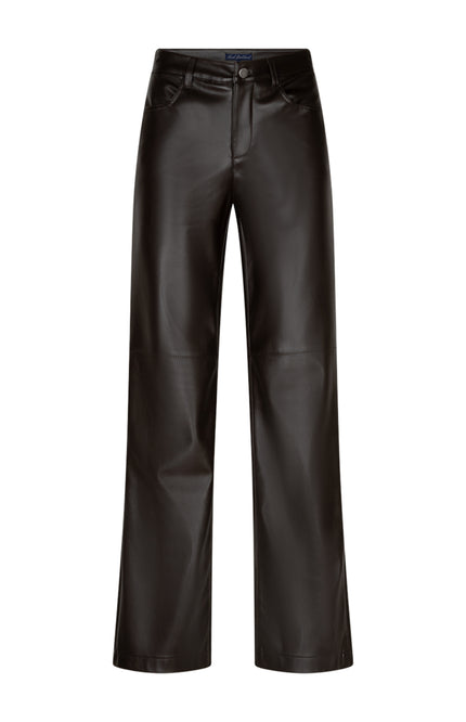 Broek Colette Faux Leather Espresso SRB5077 L33