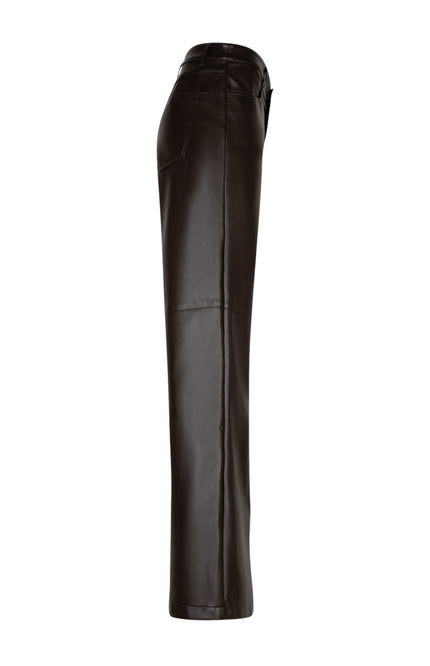 Broek Colette Faux Leather Espresso SRB5077 L33