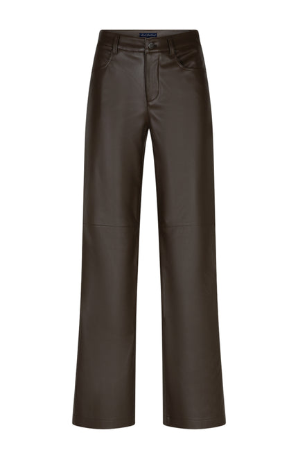 Broek Colette Faux Leather Mud SRB5077 L33