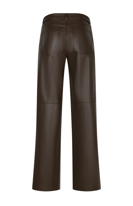 Broek Colette Faux Leather Mud SRB5077 L33