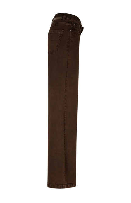 Broek Colette & Belt Washed Twill Color Coffee SRB5080 L33
