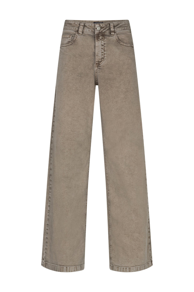 Broek Colette & Belt Washed Twill Color Truffle SRB5080 L33