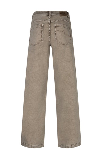Broek Colette & Belt Washed Twill Color Truffle SRB5080 L33