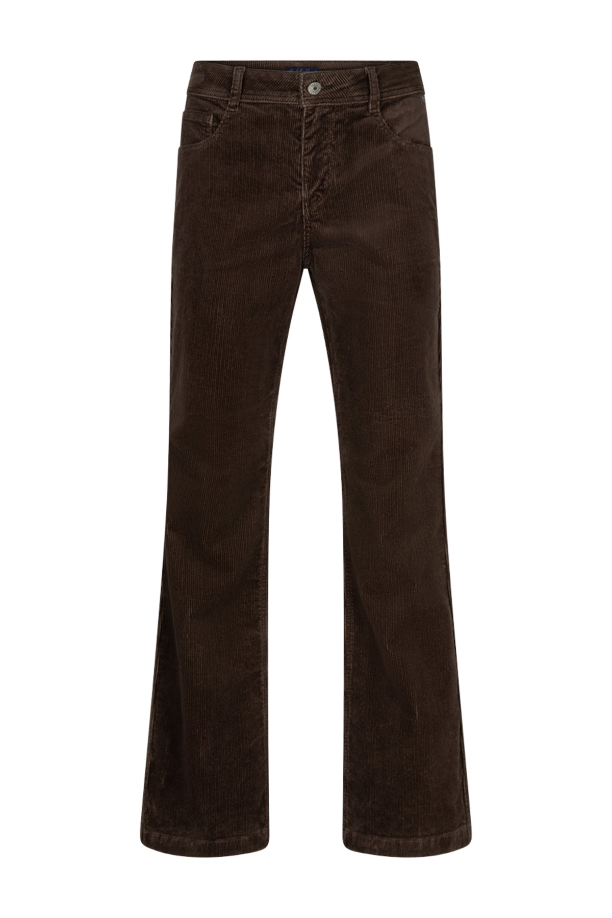 Lichte blauwe broek Bibette Cord Mud van Red Button, maat L32, met rechte pasvorm en opvallende stiknaden.