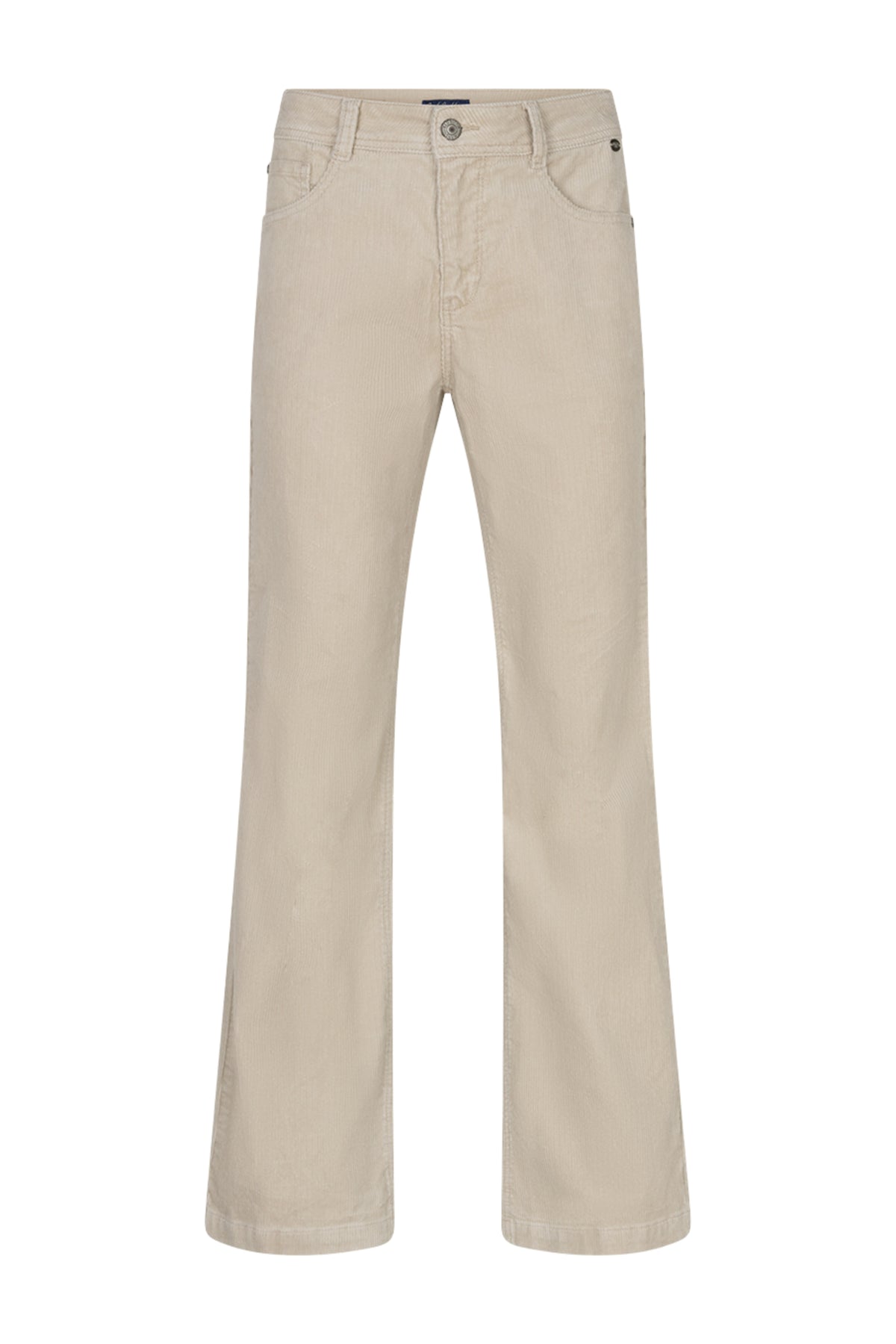 Bruine Cordbroek van Red Button, model Bibette Cord Stone, met rechte snit en L32 maat, zichtbaar op de afbeelding.