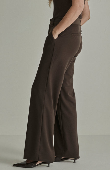 Broek Mira Elastic Crepe Deep Brown FW261199206 L32