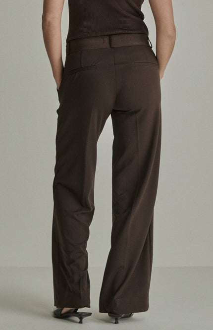 Broek Mira Elastic Crepe Deep Brown FW261199206 L32