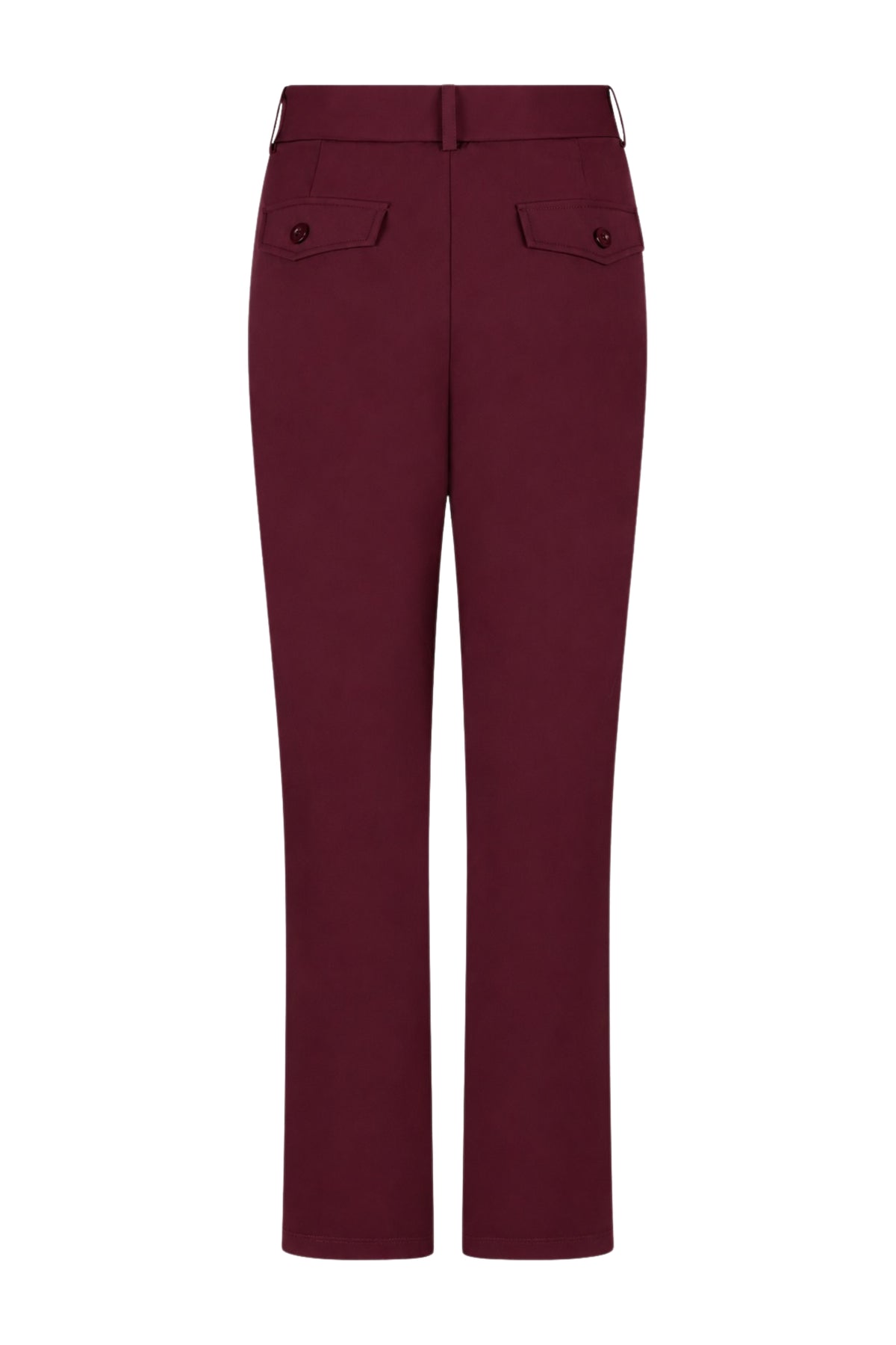 Zoso Travelbroek Belle Bordeaux, comfortabele damesbroek met rechte pasvorm en stijlvolle kleur, geschikt voor reizen en dagelijks gebruik.
