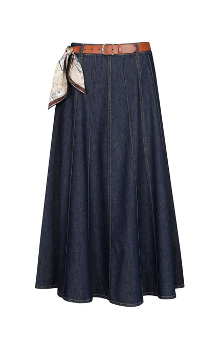 Rok Évasé Jeans Dark Blue 4716-23