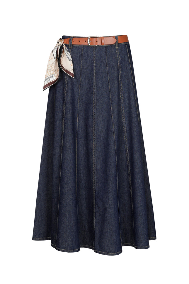Rok Évasé Jeans Dark Blue 4716-23