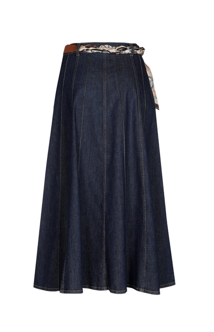 Rok Évasé Jeans Dark Blue 4716-23