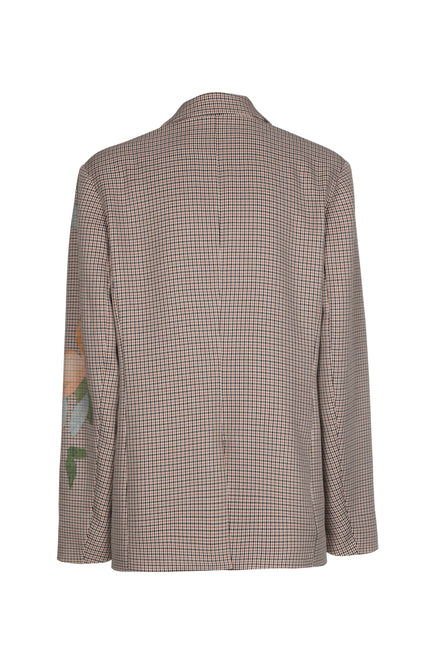 Blazer Broderie Geruit Multi Color 4839-69
