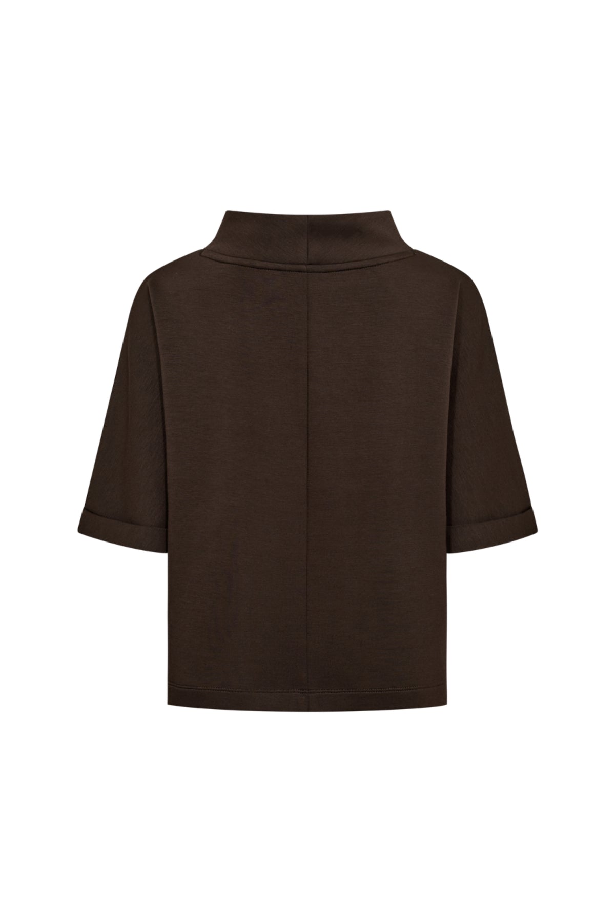 Blouse Fqlucinda Mole van Freequent, lichtblauw met print, gedragen door een model op een witte achtergrond