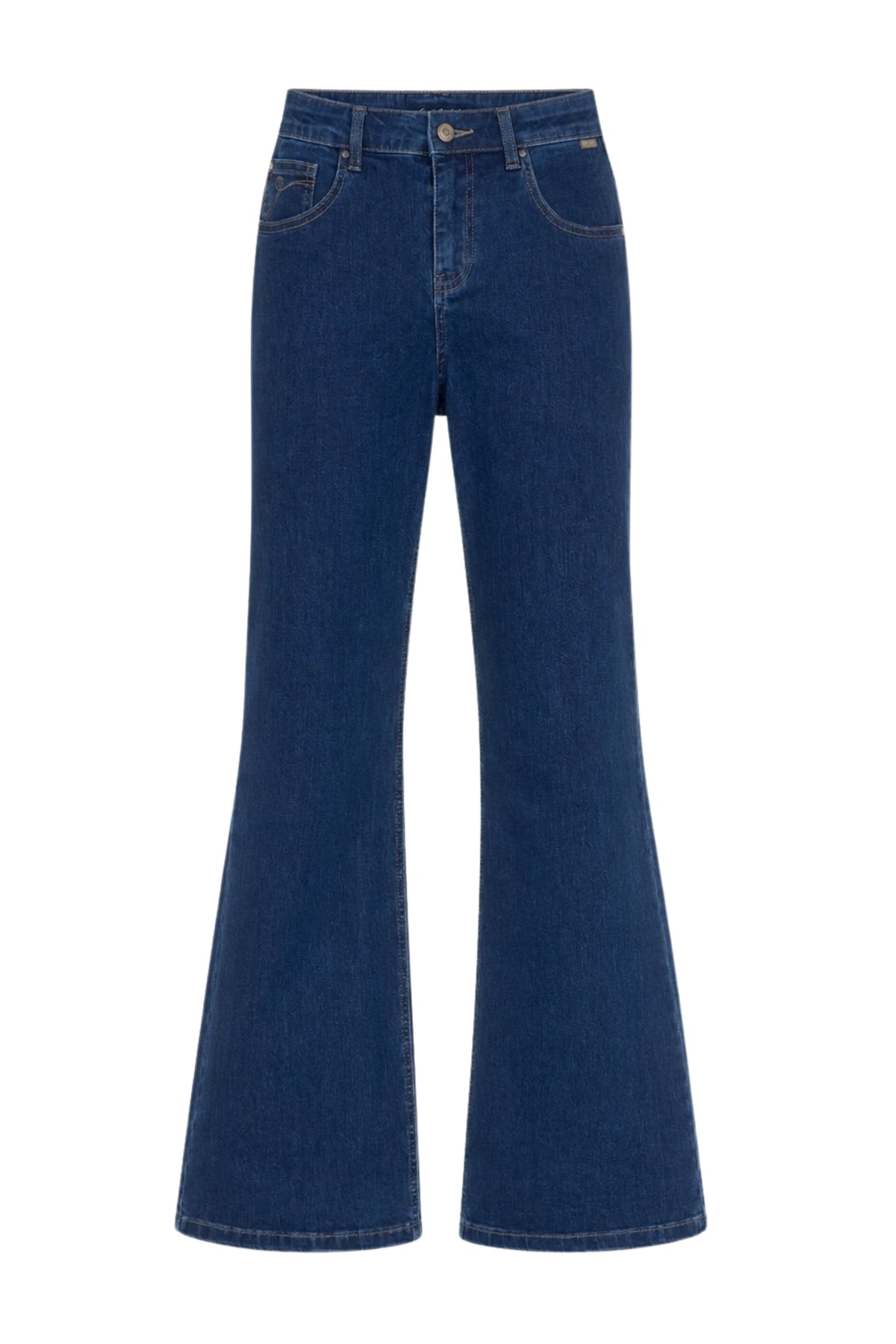 Donkere stonekleurige broek van Red Button, model Brielle Dark Stone SRB5098 L31, met rechte pasvorm en stijlvolle details