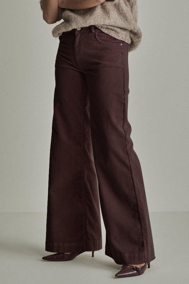 Broek Sharon Vintage Corduroy Burgundy Red FW261104434 L32