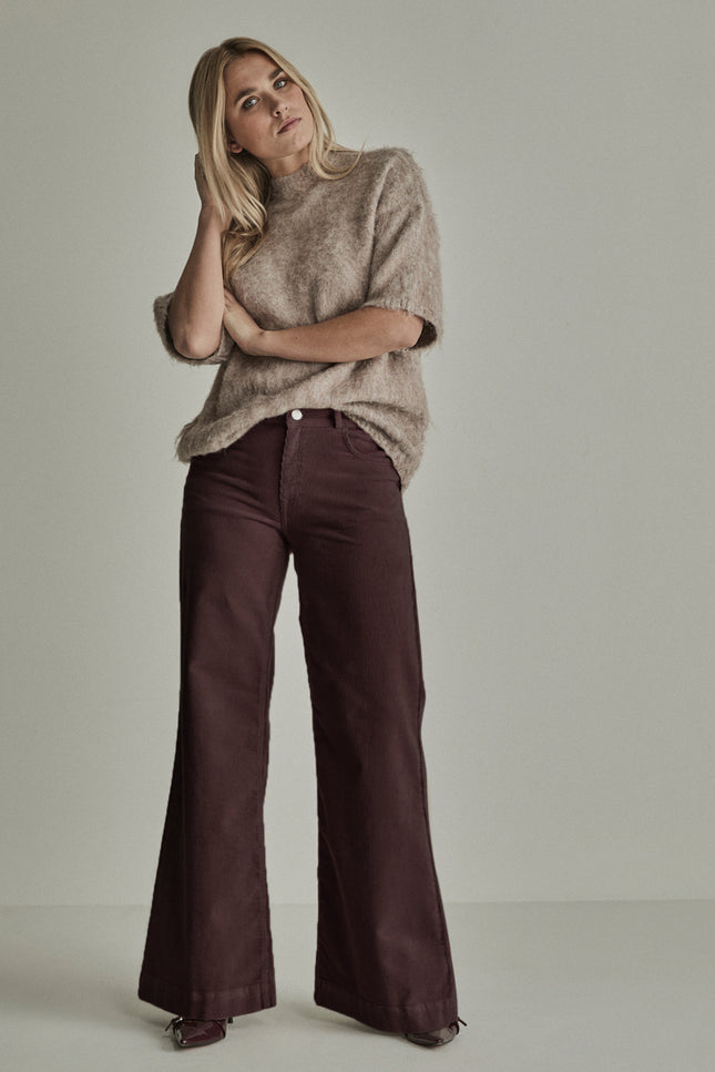 Broek Sharon Vintage Corduroy Burgundy Red FW261104434 L32