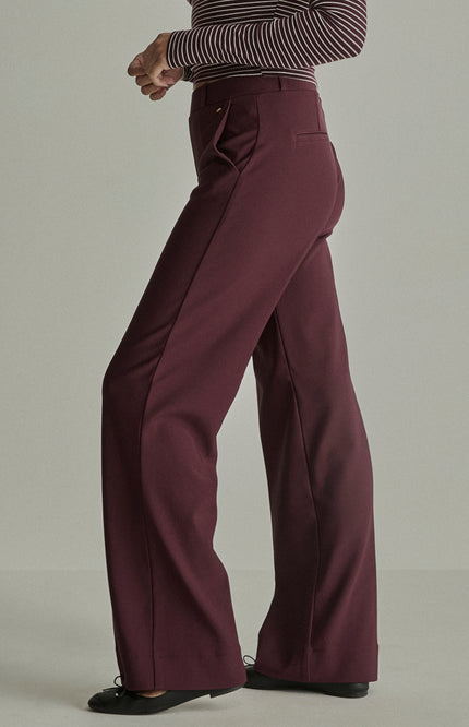 Broek Mira Elastic Twill Jersey Burgundy Red FW261220206 L32