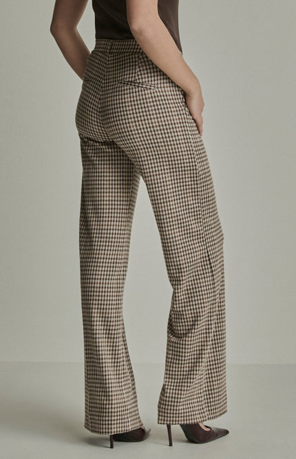 Broek Mira Elastic Check Camel FW262189206 L32
