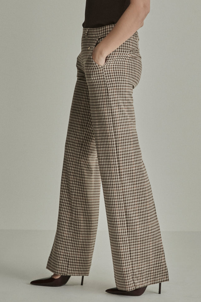 Broek Mira Elastic Check Camel FW262189206 L32