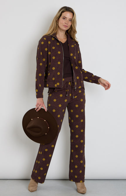 Heavy Travel Broek Dot Structure Mahogany 202136
