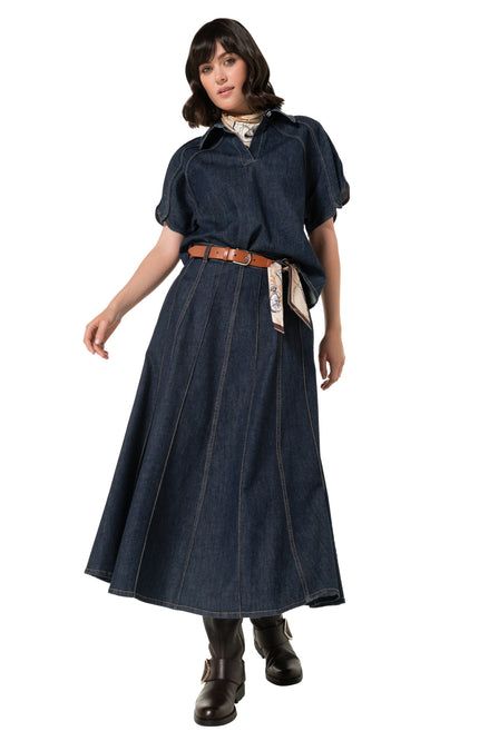 Rok Évasé Jeans Dark Blue 4716-23